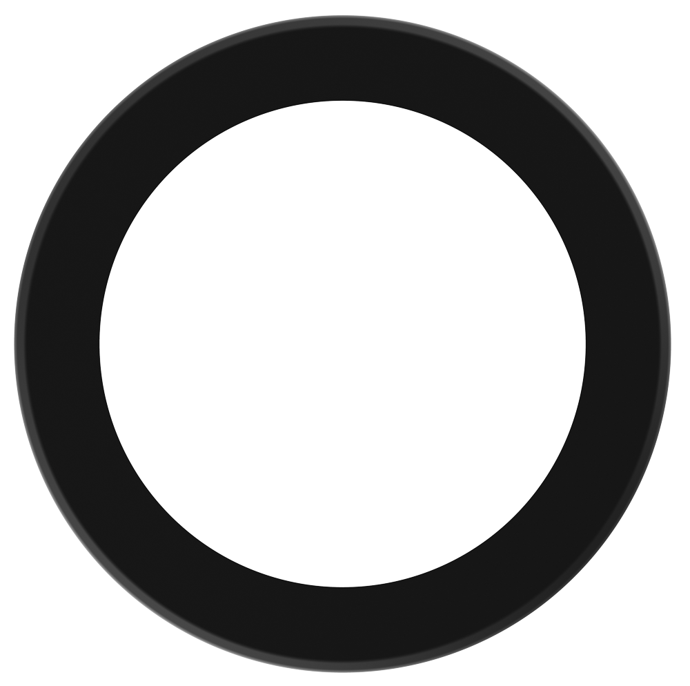 Product Display Visual of the SKU: LBL-6CRT-B for Marketing of theLotus 6" Black Round Trim Cover for TP120-347-RT6-C-DIM-G1-ES | LBL-6CRT-B