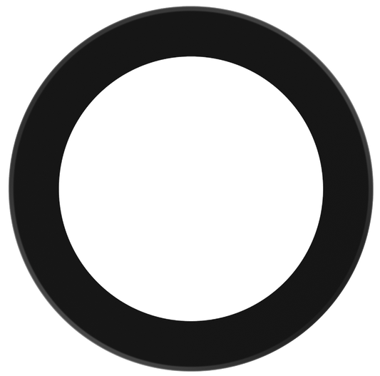 Product Display Visual of the SKU: LBL-8CRT-B for Marketing of theLotus 8" Black Round Trim Cover for TP120-347-RT8-C-DIM-G1-ES | LBL-8CRT-B