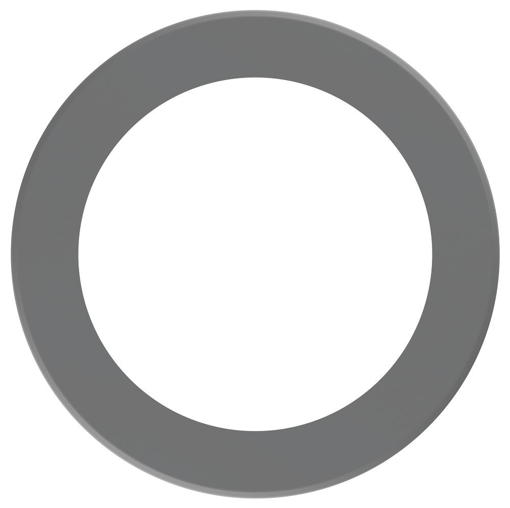 Product Display Visual of the SKU: LBL-8CRT-S for Marketing of theLotus 8" Silver Round Trim Cover for TP120-347-RT8-C-DIM-G1-ES | LBL-8CRT-S