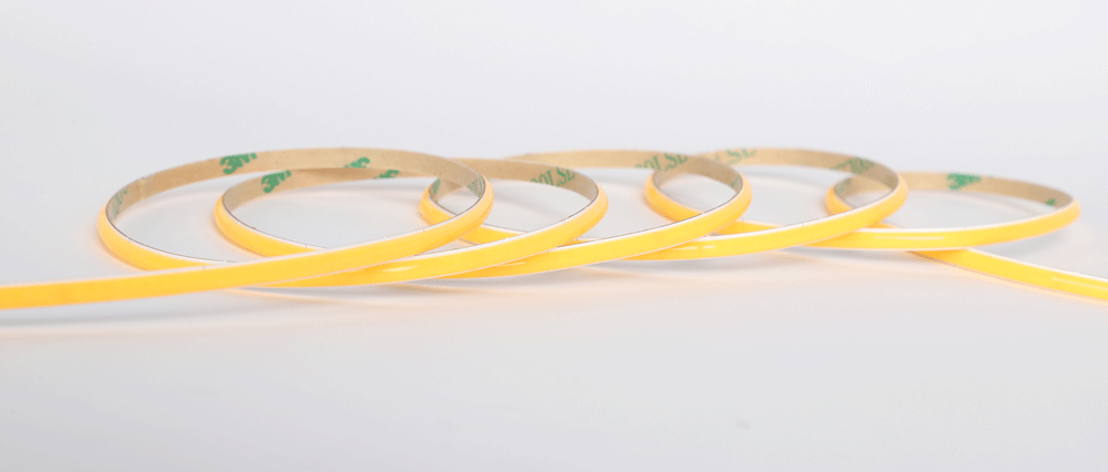 Product Display Visual of the SKU: LBL-COB-384-24V-4MM-27K-16FT-IP20 for Marketing of theLotus COB LED Tape 24V 1.5W/ft 16ft 4mm IP20 | LBL-COB-384-24V-4MM-16FT-IP20