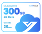 Luminys LCL-DATA300GC LumiCloud 4G Data 300GB Canada: 30 Day Data Plan for Canadian security dealers at SimplyControlled.ca