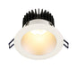 Lotus LD4R 15W 4-inch deep regressed LED downlight with white reflector and white trim