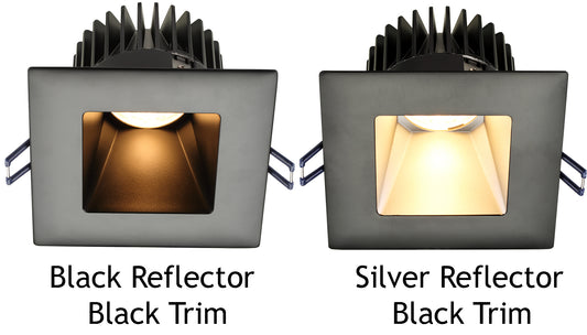 Product Display Visual of the SKU: 4S-BR-BT for Marketing of theLotus Square Black Reflector Black Trim for model LD4S | 4S-TRIM