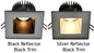 Product Display Visual of the SKU: 4S-SR-BT for Marketing of theLotus Square Silver Reflector Black Trim for model LD4S | 4S-TRIM