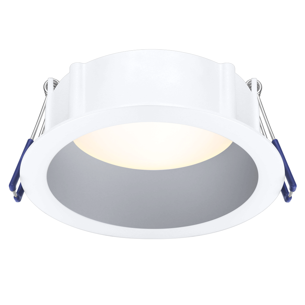 Lotus LE4RR-24V 4-inch round deep-regressed 11W recessed LED downlight, Alzak trim, 24V DC; choose 5CCT or dim-to-warm light engine as available by selected SKU