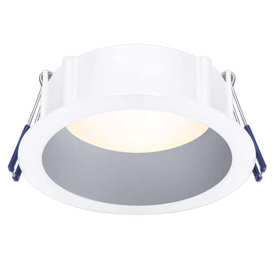 Lotus LE4RR-24V 4-inch round deep-regressed 11W recessed LED downlight, Alzak trim, 24V DC; choose 5CCT or dim-to-warm light engine as available by selected SKU
