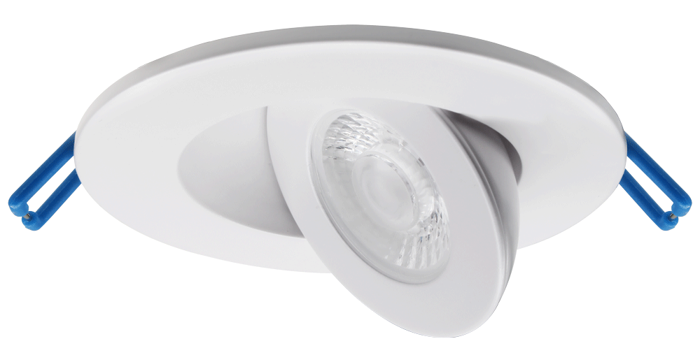 Product Display Visual of the SKU: LED-2-S5W-5CCT-FG-WH for Marketing of theLotus 2" Round Floating Gimbal Recessed LED 5W | LED-2-S5W-FG