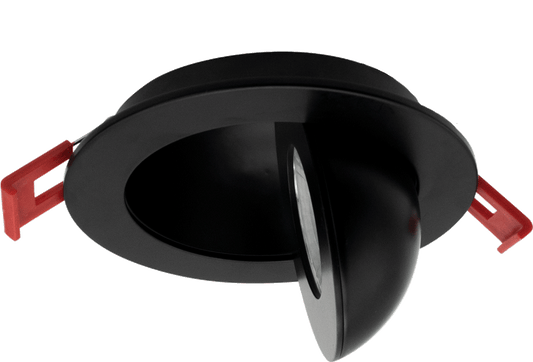 Product Display Visual of the SKU: LED-3-S7W-3018K-FG-BK for Marketing of theLotus 3" Round Floating Gimbal LED 7W Damp Type IC Air-Tight CRI 90+ | LED-3-S7W-FG
