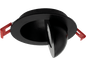 Product Display Visual of the SKU: LED-3-S7W-3018K-FG-BK for Marketing of theLotus 3" Round Floating Gimbal LED 7W Damp Type IC Air-Tight CRI 90+ | LED-3-S7W-FG