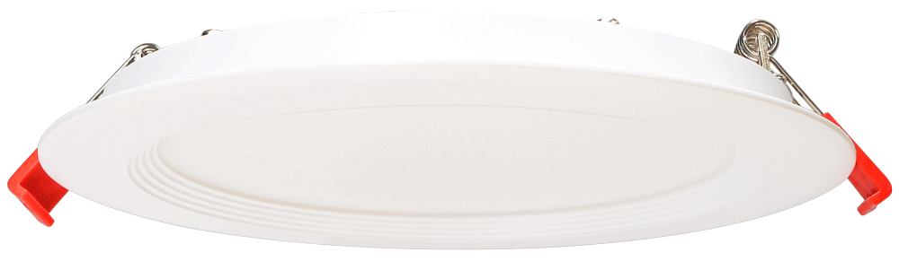 Product Display Visual of the SKU: LED-6-S12W-2700K-6500KWH-R-BF for Marketing of theLotus 6" Round Regresed Baffle LED 12W Wi-Fi + Bluetooth Tuneable 2700-6500K White Damp Type IC Air-Tight | LED-6-S12W-2700K-6500KWH-R-BF