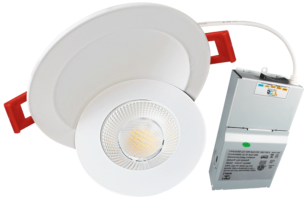 Product Display Visual of the SKU: LED-6-S15W-3K-FG-WH for Marketing of theLotus 6" Round Floating Gimbal Recessed LED 15W 3000K | LED-6-S15W-3K-FG