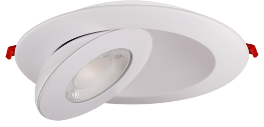 Lotus -  6" Round Floating Gimbal Recessed LED 15W 5CCT | LED-6-S15W-5CCT-FG-WH