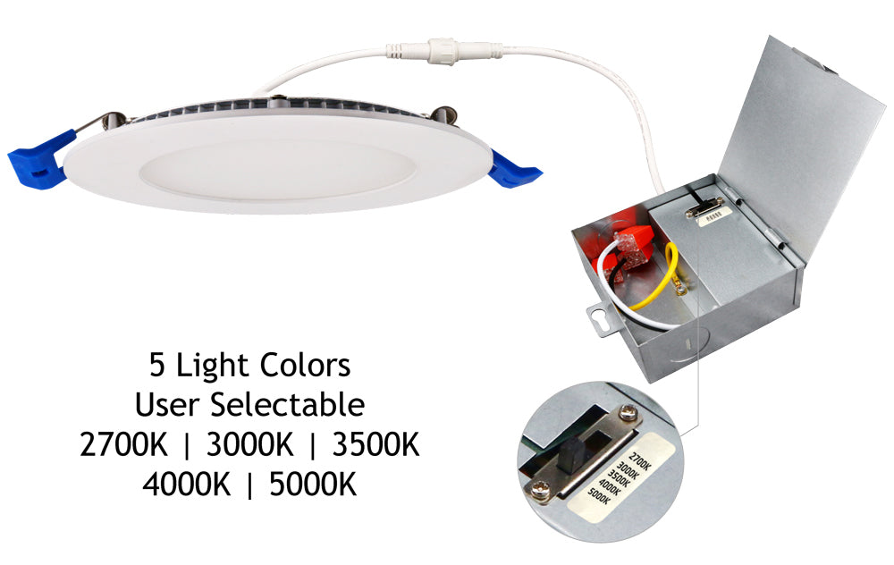 Lotus EOL - 6" Ultra Slim Budget Recessed LED | LED-6-S12W-3K-WH