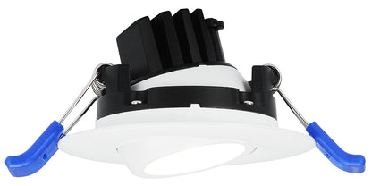 Product Display Visual of the SKU: LL2G24V-27K-WH for Marketing of theLotus 2" 24V DC Input Round Eyeball Gimbal with 20° Tilt & 360° Rotation 5W Not Dimmable 120V 24° Beam CRI 90+ Wet Type IC Air-Tight | LL2G24V