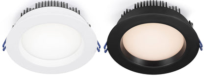 Product Display Visual of the SKU: LL6RRG-27K-BK for Marketing of theLotus 6" Round Regressed 1st Gen Plenum LED 17W | LL6RRG