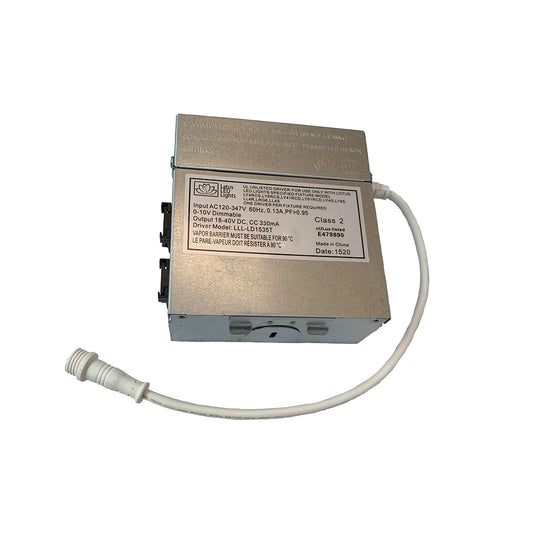 Product Display Visual of the SKU: LLL-LD1535ET-FP for Marketing of theLotus 120-347V Driver 0-10V Dim for LE4R, LE4RR, LE6R & LE6RR | LLL-LD1535ET-FP