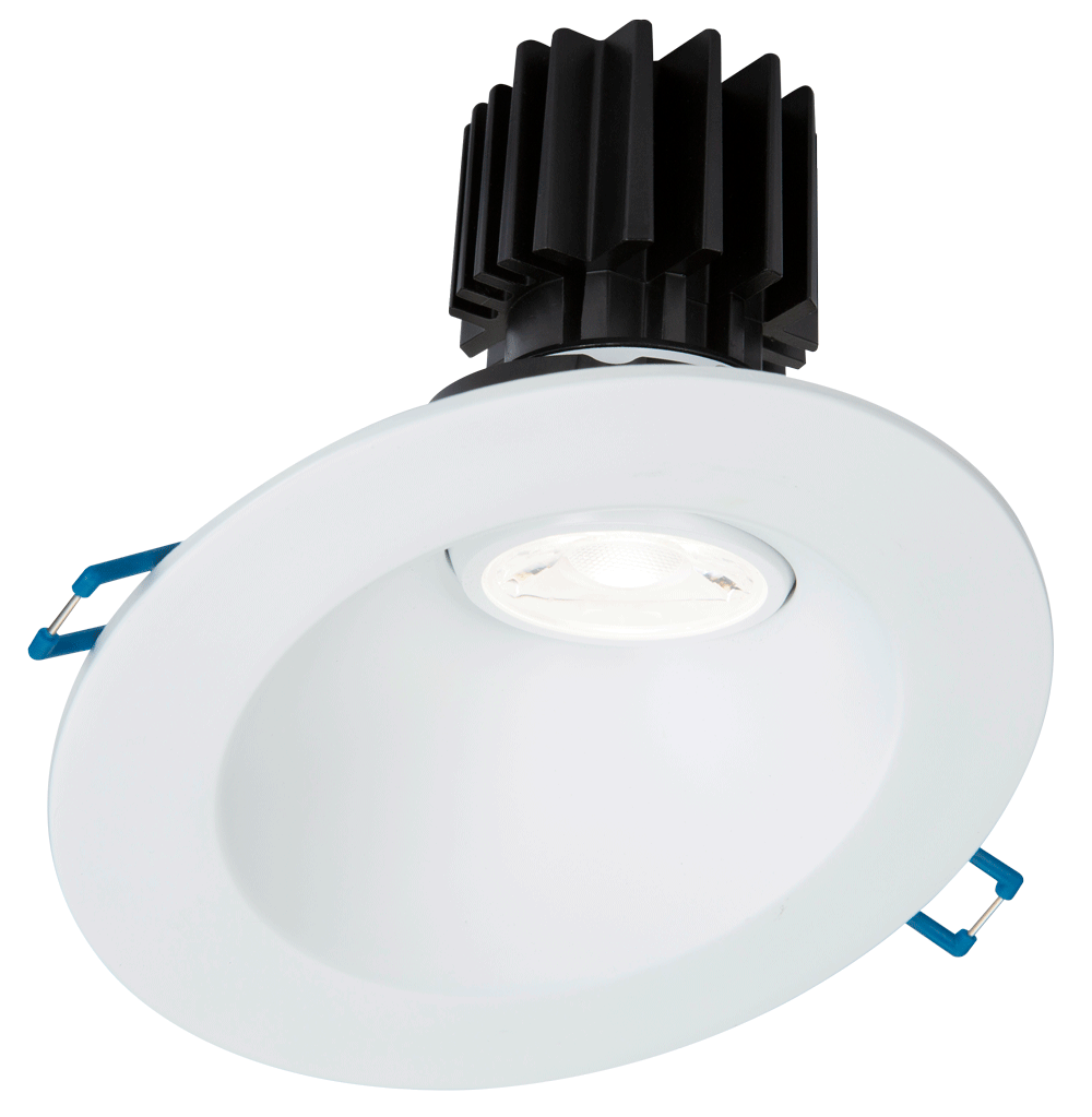 Product Display Visual of the SKU: LRG3-3018K-HO-4RSL-WH for Marketing of theLotus 4" Round Sloped Regressed Gimbal LED High Output 11W | LRG3-HO-4RSL