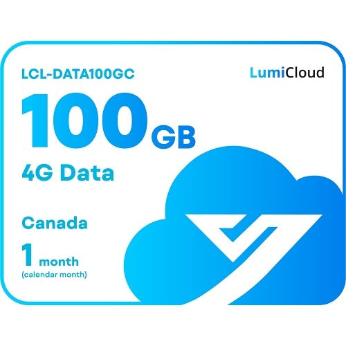 Luminys LCL-DATA100GC LumiCloud 4G Data 100GB Canada: 30 Day Data Plan for Canadian security dealers at SimplyControlled.ca