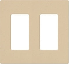 Lutron Nova T 2-Gang Architectural Wall Plate - For 2 Accessories | NT-R3R3-FB