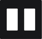 Lutron Nova T 2-Gang Architectural Wall Plate - For 2 Accessories | NT-R3R3-FB