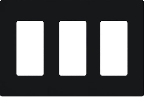Lutron Nova T* 3-Gang Wall Plate Fits 3 Keypad or Accessory Inserts - Fins Broken (FB) | NT-R3R3R3-FB