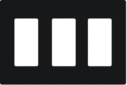 Lutron Nova T* 3-Gang Wall Plate Fits 3 Keypad or Accessory Inserts - Fins Broken (FB) | NT-R3R3R3-FB