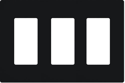 Lutron Nova T* 3-Gang Wall Plate Fits 3 Keypad or Accessory Inserts - Fins Broken (FB) | NT-R3R3R3-FB