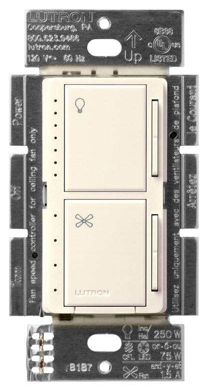 Lutron Maestro Dual Control - LED+ Dimmer & 4-Speed Fan | MACL-LFQ