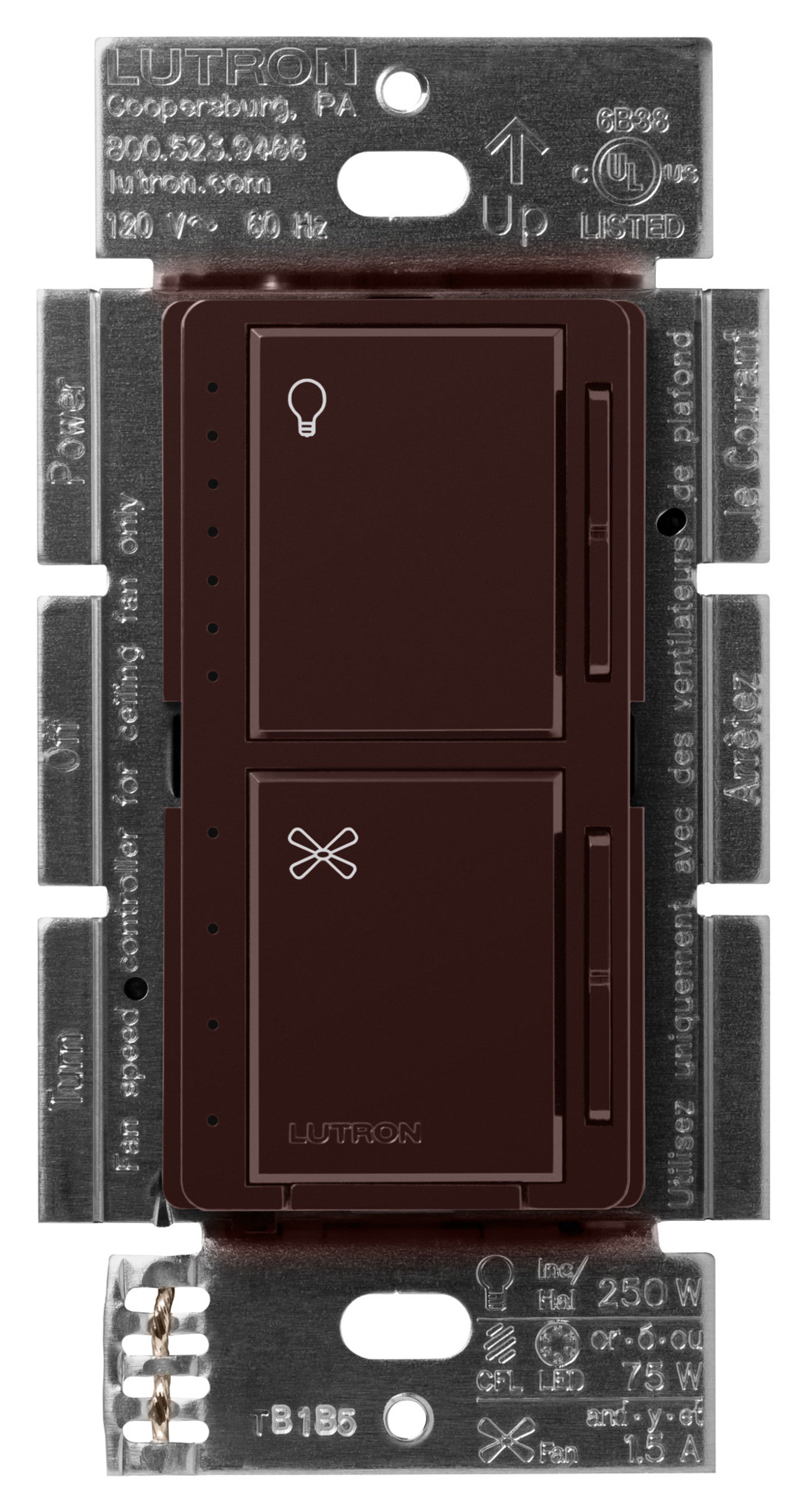 Lutron Maestro Dual Control - LED+ Dimmer & 4-Speed Fan | MACL-LFQ