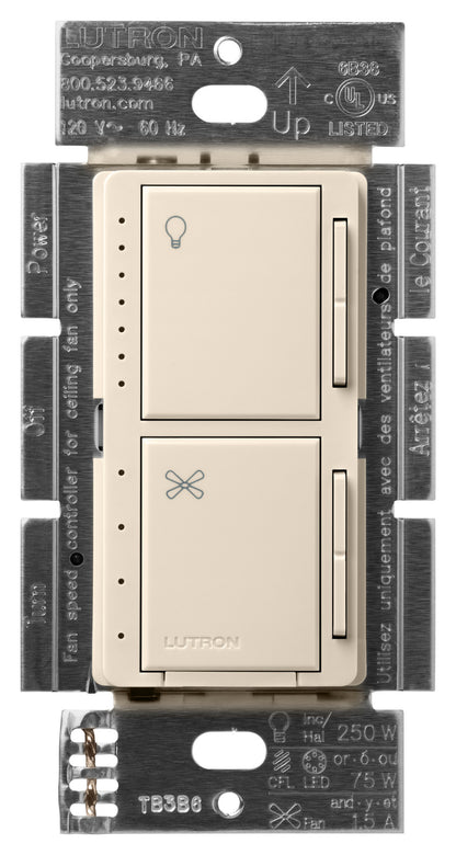 Lutron Maestro Dual Control - LED+ Dimmer & 4-Speed Fan | MACL-LFQ