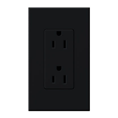 Lutron Nova T Architectural 15A Tamper-Resistant Duplex Receptacle (Wall Plate Included) | NTR-15-TR