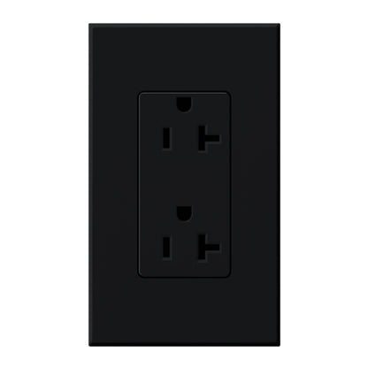 Lutron Nova T Architectural 20A Tamper-Resistant Duplex Receptacle (Wall Plate Included) | NTR-20-TR