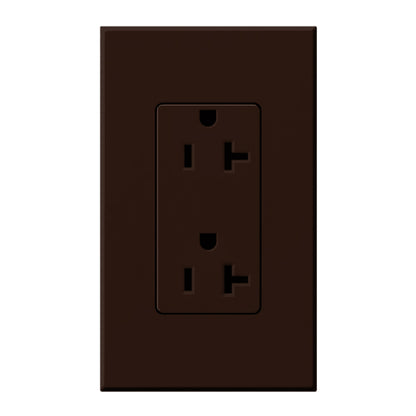 Lutron Nova T Architectural 20A Tamper-Resistant Duplex Receptacle (Wall Plate Included) | NTR-20-TR