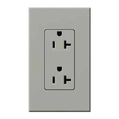Lutron Nova T Architectural 20A Tamper-Resistant Duplex Receptacle (Wall Plate Included) | NTR-20-TR