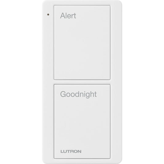 Product Display Visual of the SKU: PJ2-2B-GWH-P02 for Marketing of theLutron Pico 2 Button Scene Keypad (Bedside Text) | PJ2-2B-GXX-P02