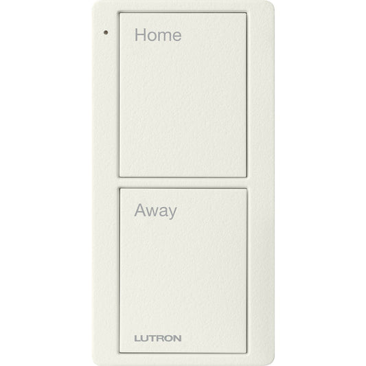 Lutron 2-Button Scene Pico Smart Remote, with Pre-engraved Text-"Home/Away" - Biscuit