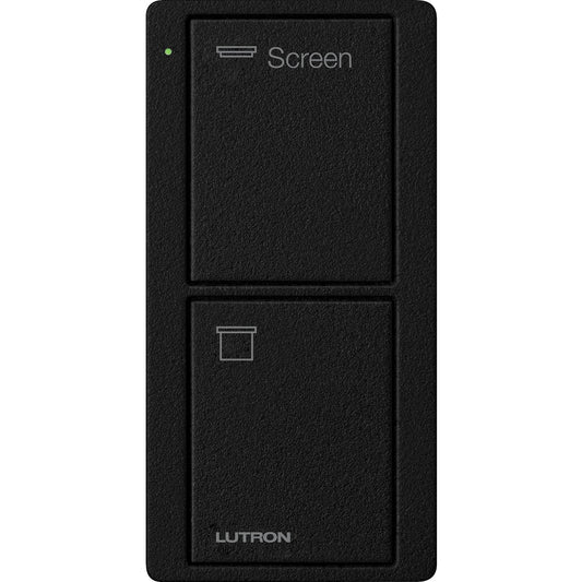 Lutron 2-Button Pico Smart Remote, with Screen Icons and Text ("Screen") - Midnight