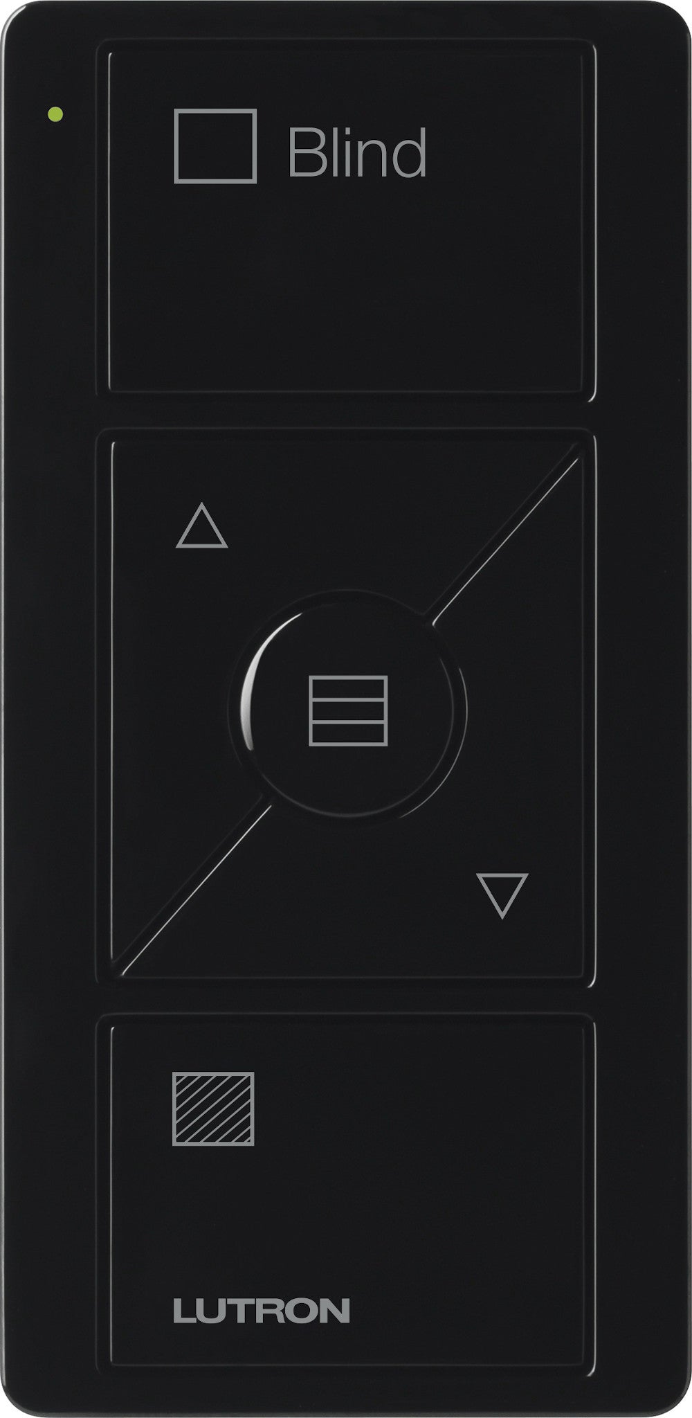 Lutron Pico Wireless Control 3-button with Raise/Lower, for Shades (Horizontal Sheer Icon + Blind Text) | PJ2-3BRL-GXX-S09
