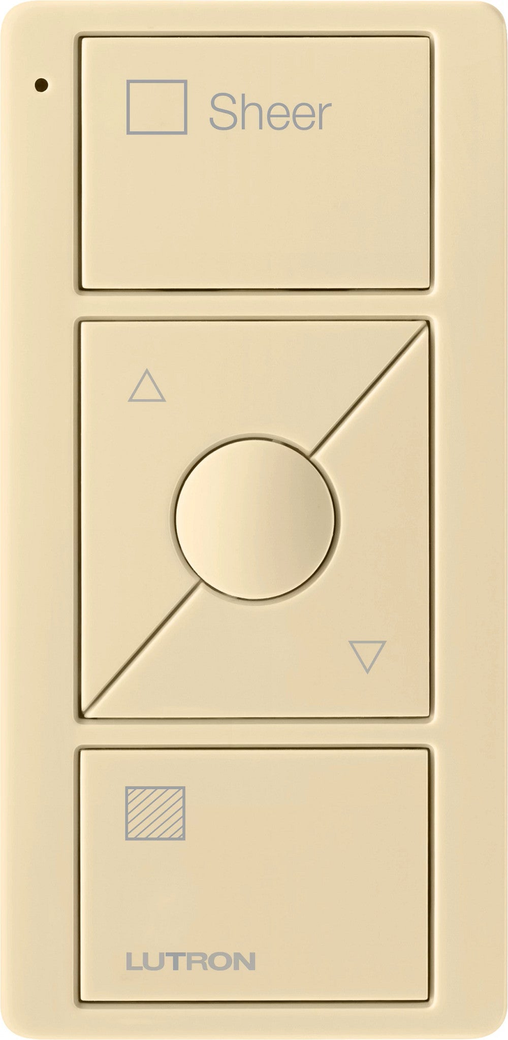 Lutron Pico Wireless Control 3-button with Raise/Lower, for Shades (Icon + Sheer Text) PJ2-3BRL-GXX-S04 | PJ2-3BRL-GBL-S04