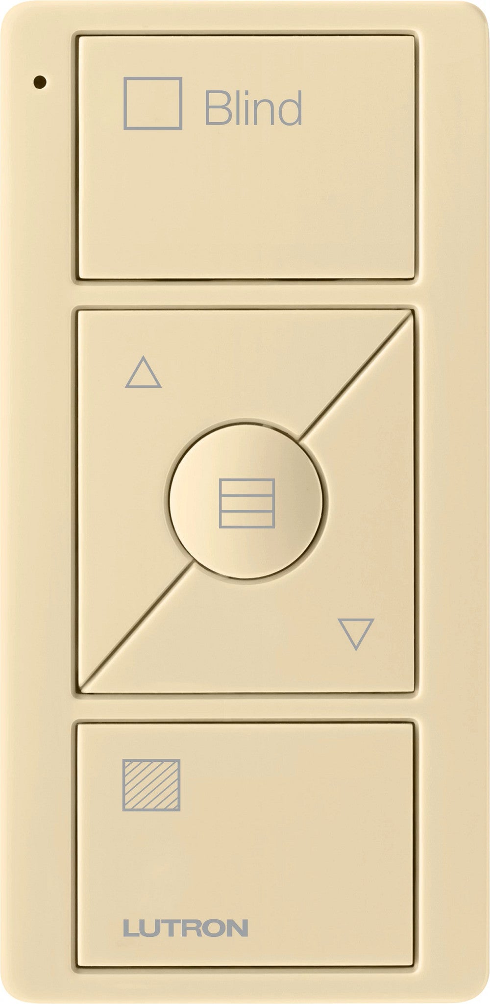 Lutron Pico Wireless Control 3-button with Raise/Lower, for Shades (Horizontal Sheer Icon + Blind Text) | PJ2-3BRL-GXX-S09
