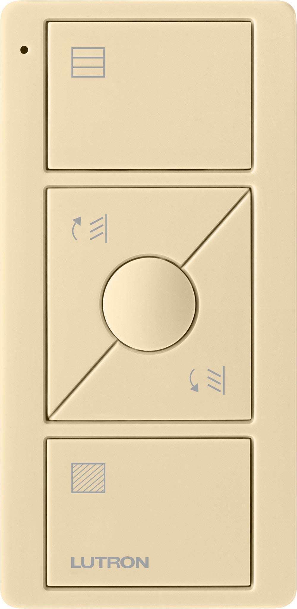 Lutron Pico Wireless Control 3-button with Raise/Lower, for Shades (Tilt Icon + Blind Text) | PJ2-3BRL-GXX-S10