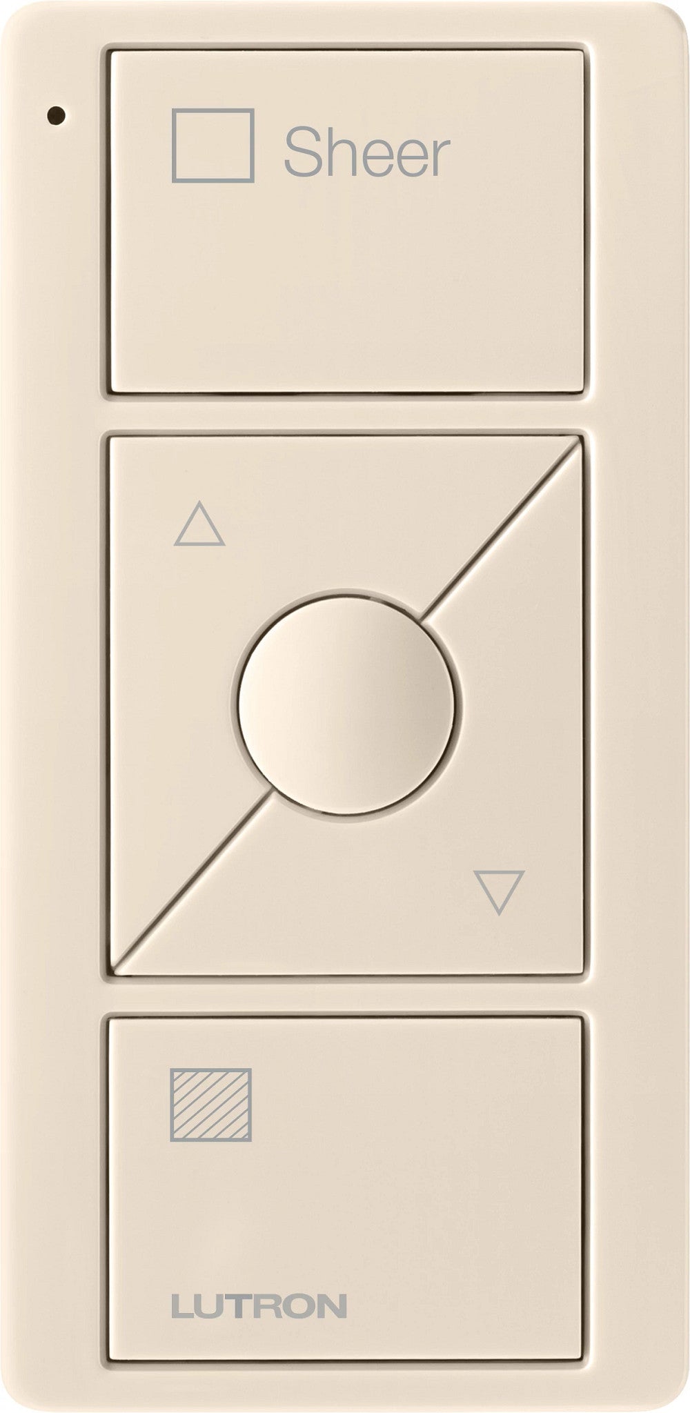 Lutron Pico Wireless Control 3-button with Raise/Lower, for Shades (Icon + Sheer Text) PJ2-3BRL-GXX-S04 | PJ2-3BRL-GBL-S04