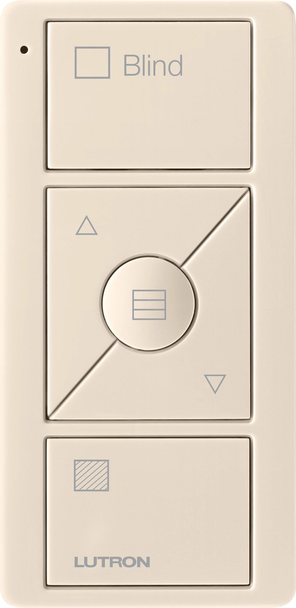 Lutron Pico Wireless Control 3-button with Raise/Lower, for Shades (Horizontal Sheer Icon + Blind Text) | PJ2-3BRL-GXX-S09