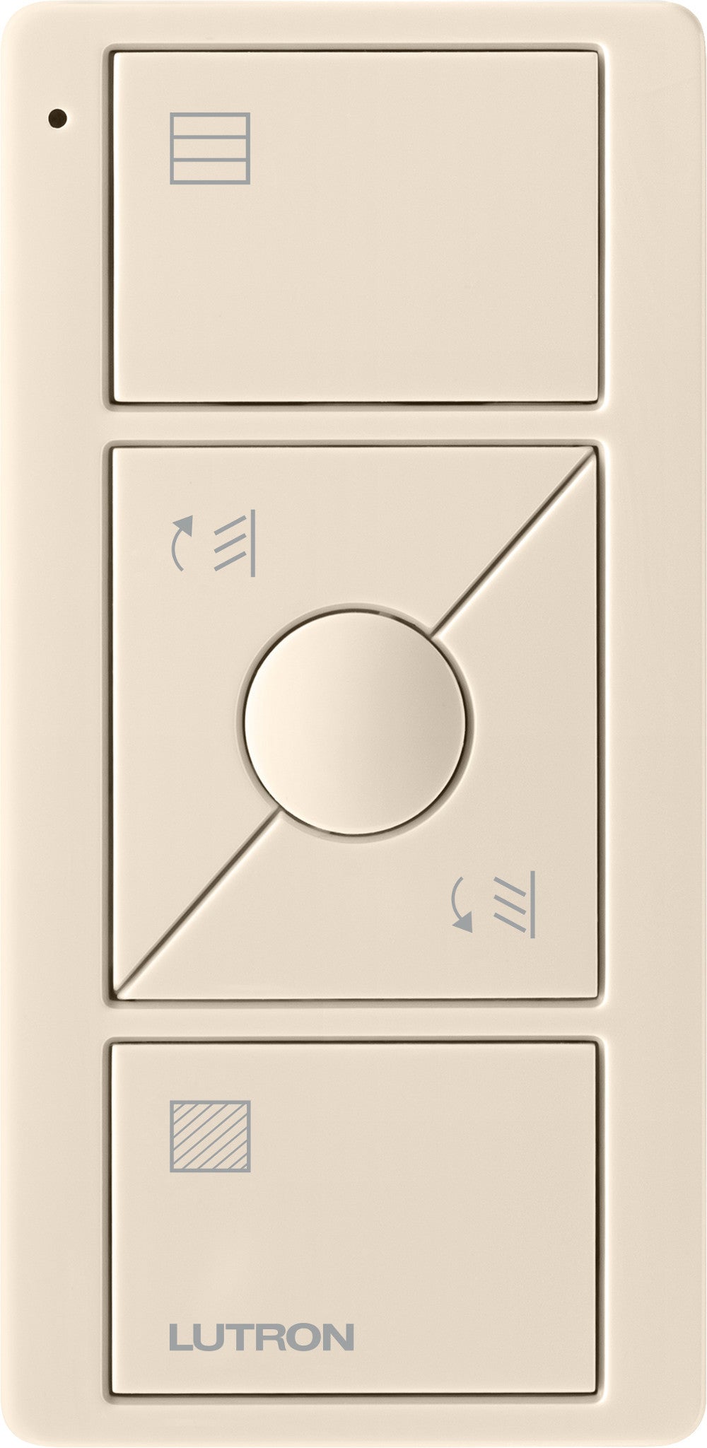 Lutron Pico Wireless Control 3-button with Raise/Lower, for Shades (Tilt Icon + Blind Text) | PJ2-3BRL-GXX-S10