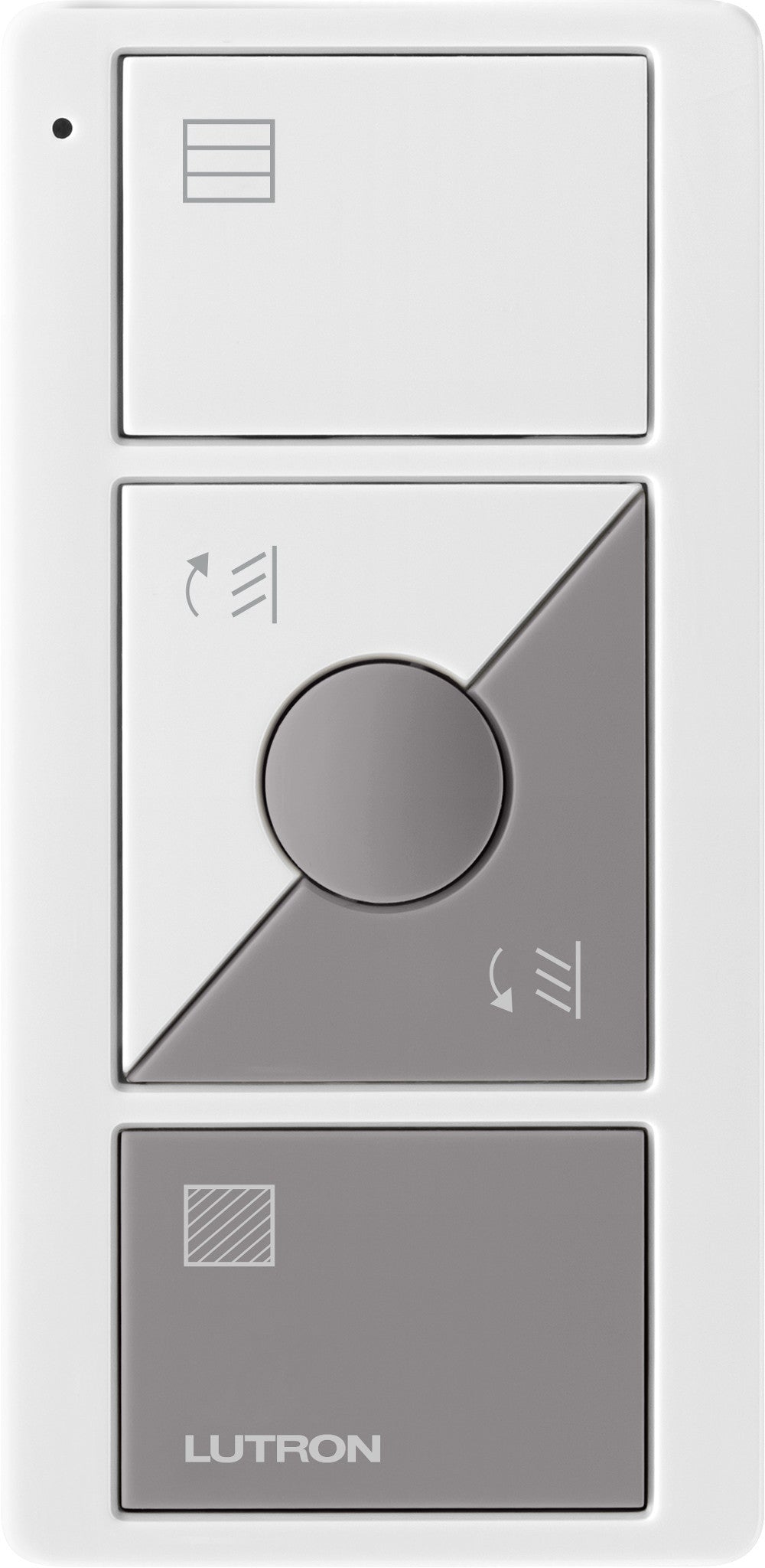 Lutron Pico Wireless Control 3-button with Raise/Lower, for Shades (Tilt Icon + Blind Text) | PJ2-3BRL-GXX-S10