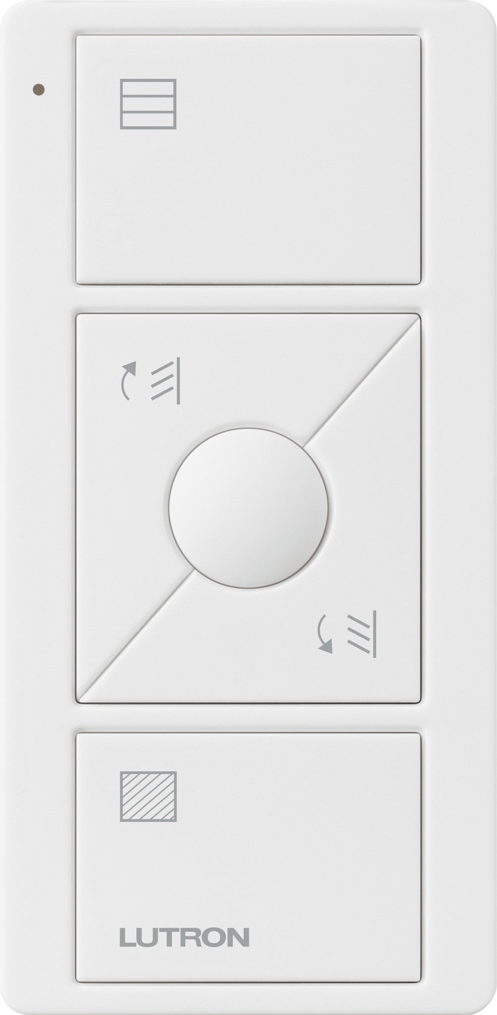 Lutron Pico Wireless Control 3-button with Raise/Lower, for Shades (Tilt Icon + Blind Text) | PJ2-3BRL-GXX-S10