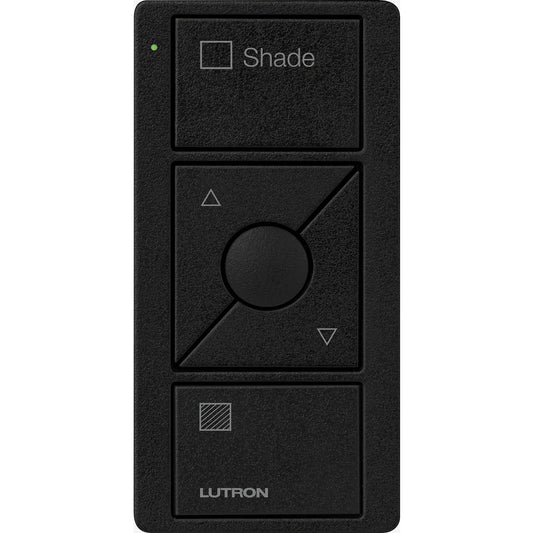 Lutron 3-Button with Raise/Lower and Preset, Pico Smart Remote, with Shade Icons and Text ("Shade") - Light Almond
