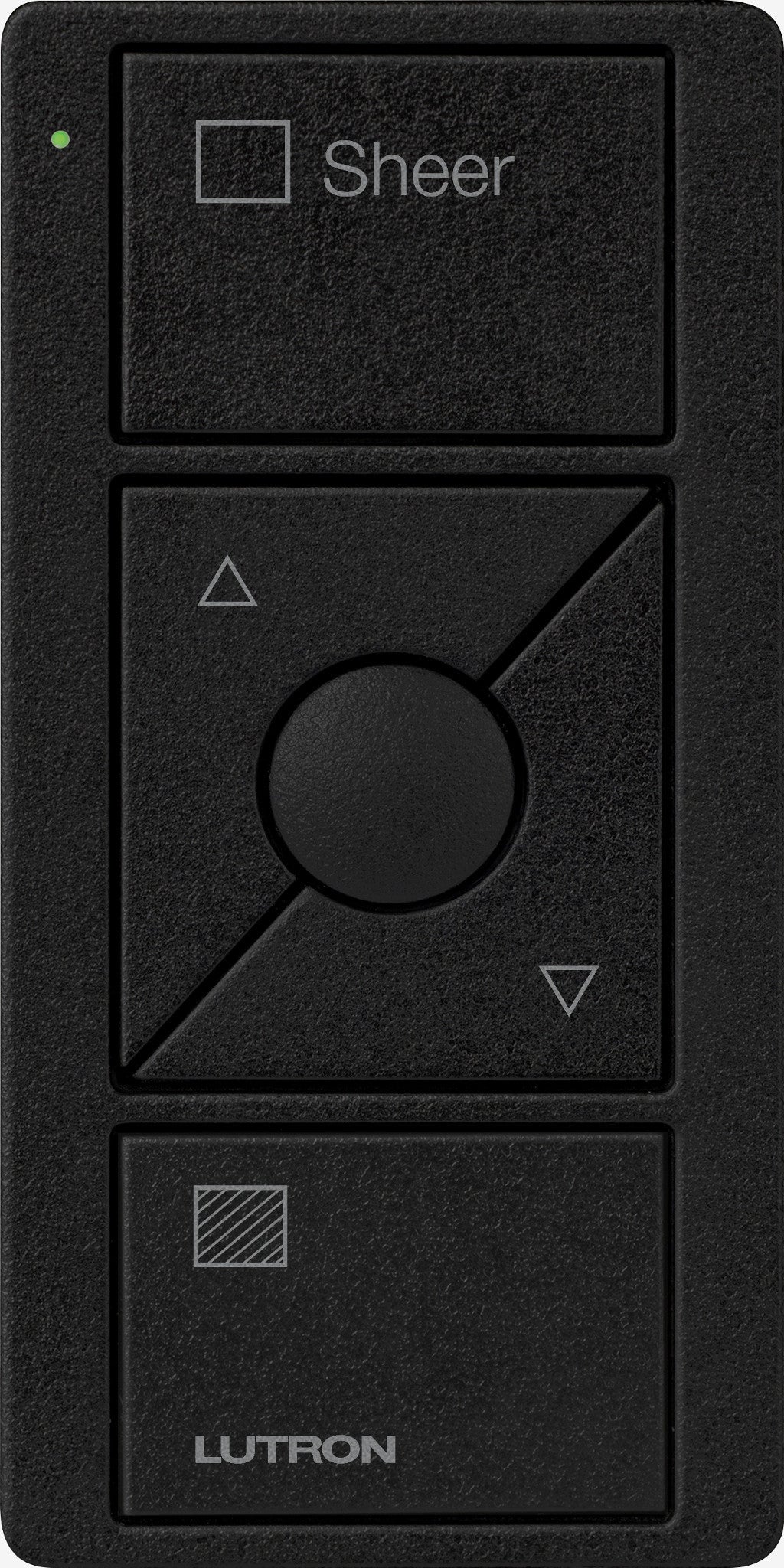 Lutron Pico Wireless Control 3-button with Raise/Lower, for Shades (Icon + Sheer Text) PJ2-3BRL-GXX-S04 | PJ2-3BRL-GBL-S04
