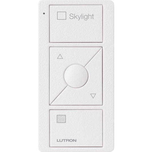 Lutron 3-Button with Raise/Lower and Preset, Pico Smart Remote, with Shade Icons and Text ("Skylight") - Biscuit