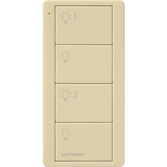 Pico Wireless Control, 4-button, 434 MHz, 2 group control of lights, in ivory